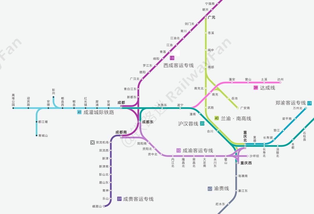 今日分享最新發布中國高鐵最全線路圖2018年7月版