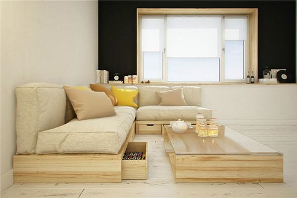 沙发与茶几,可以选择折叠或变形元素,装饰之余,还能够承担更多的储物
