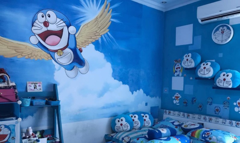 疯狂粉丝打造《哆啦a梦》主题房屋 到处都有蓝胖子