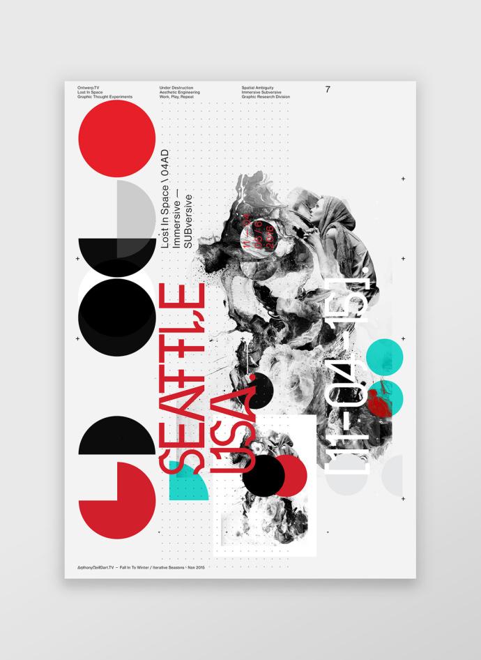 人像与字体的高度契合一组创意十足的海报设计