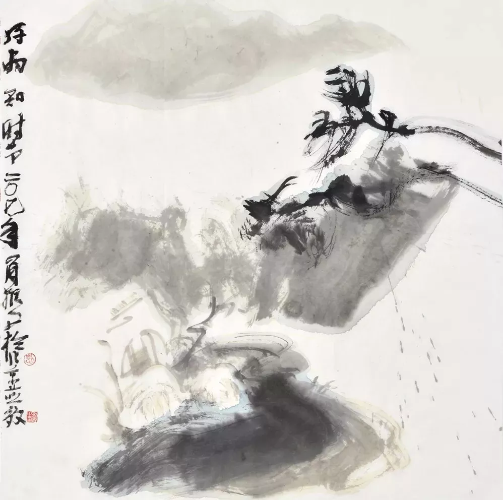 03,马海方:人物,68x68cm,成交价:8800@外围 04,袁振西:山水,68x68cm