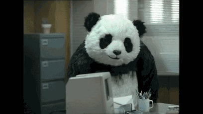 砸电脑熊猫表情包图片