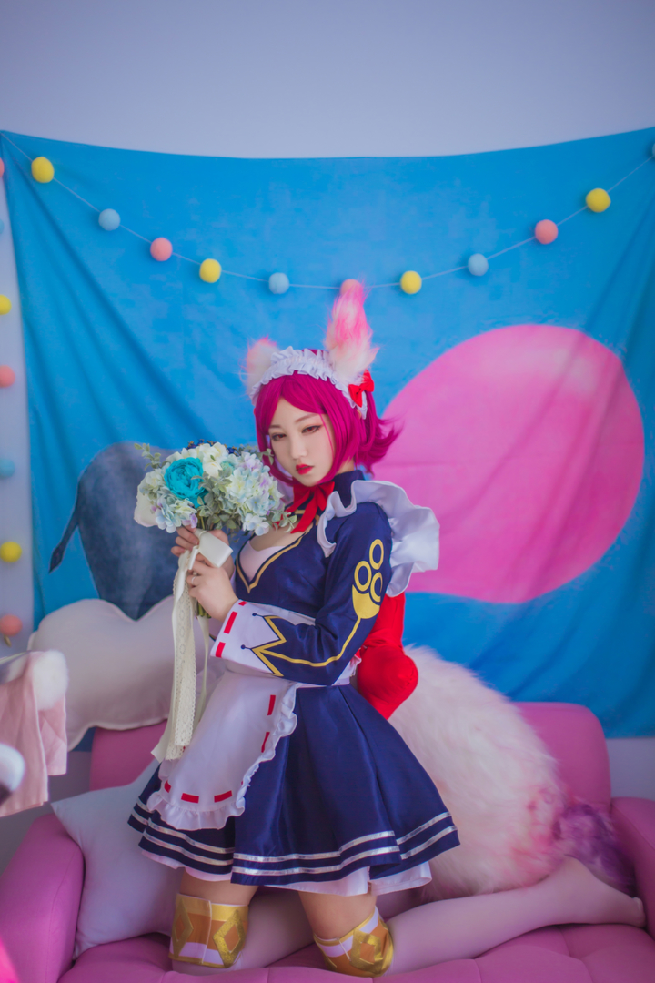 王者榮耀 妲己女僕咖啡cosplay 嫵媚可愛的結合體