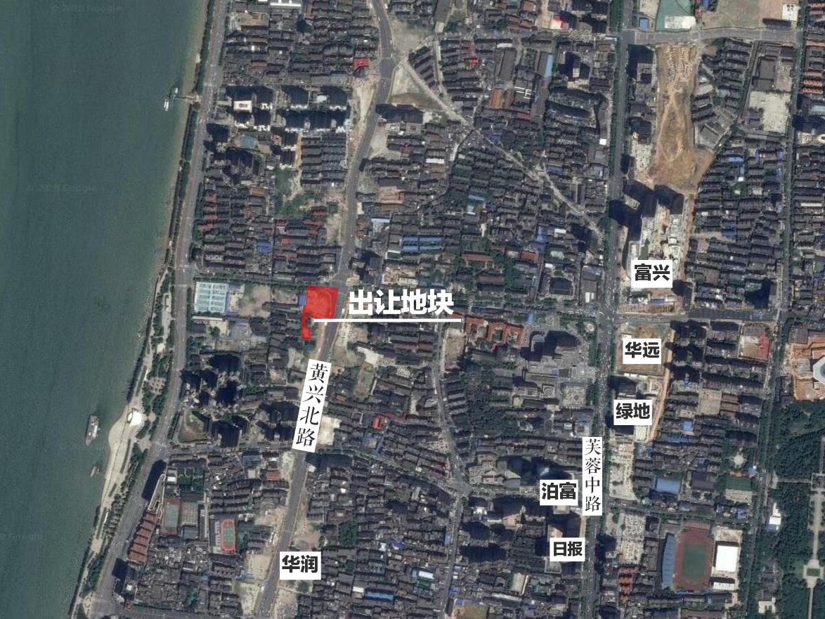 宗地东临黄兴北路,南邻长沙市民族宗教事务所(东岳宫,成交总价37835