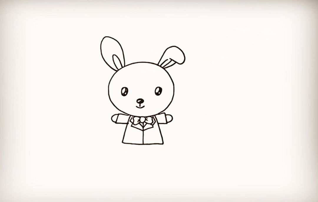简笔画宁陕县图书馆教你画爱吃胡萝卜的小兔子