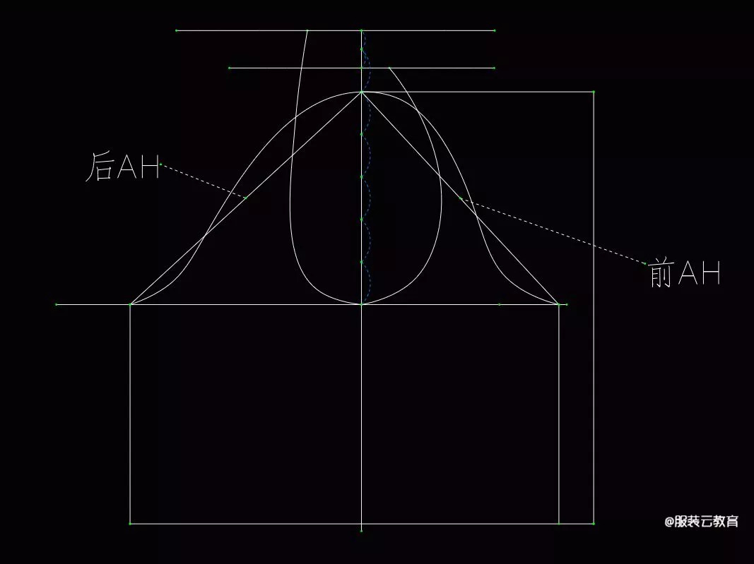 可爱一字领高腰上衣的看图制版