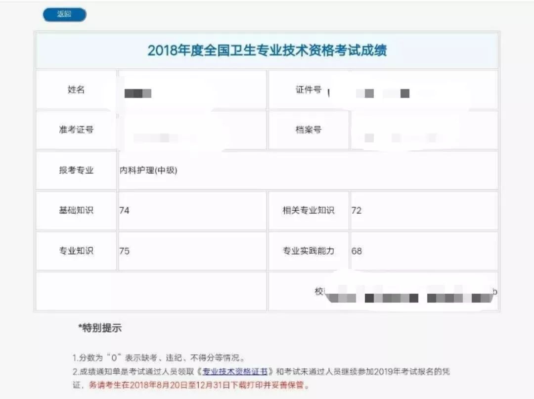 2018年度全国卫生专业技术资格考试成绩查询入口开通!