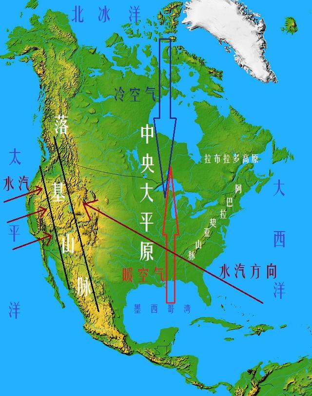 为什么北美洲四面临海 而大部分地区的气候却是温带大陆性气候