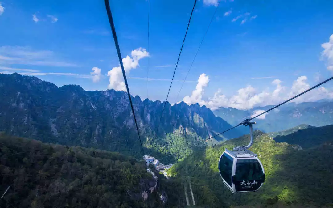 太白山缆车图片