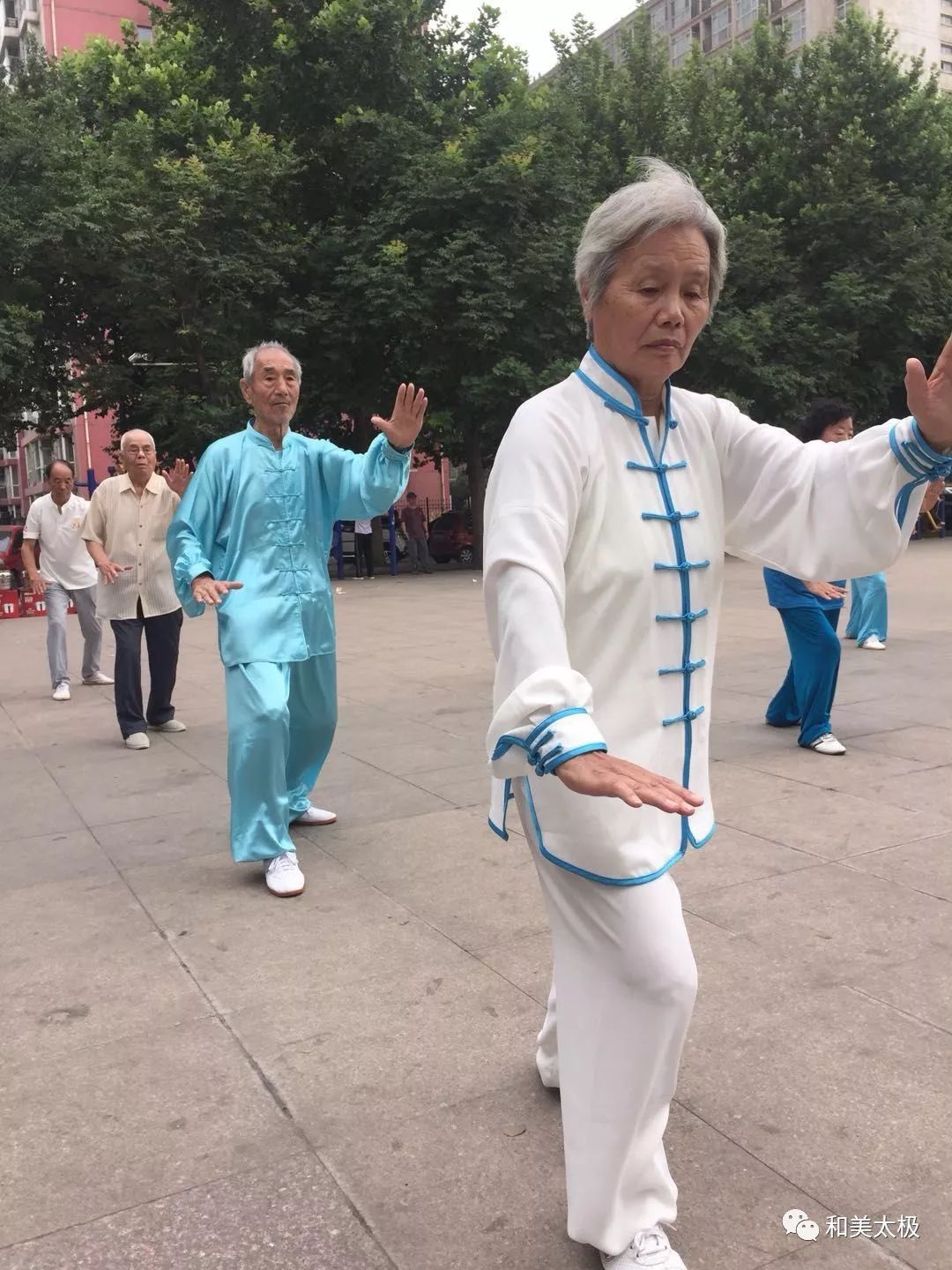 张绍发老人是参加过抗美援朝的空军飞行员,他练太极拳一丝不苟,严格