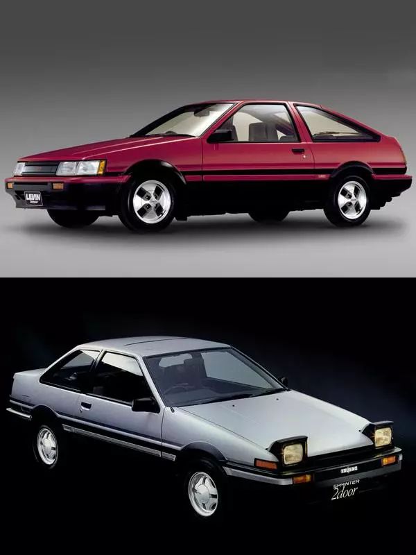 ae86 trueno也有出明燈版本(下圖),ae86levin明燈(上圖)的後期版本