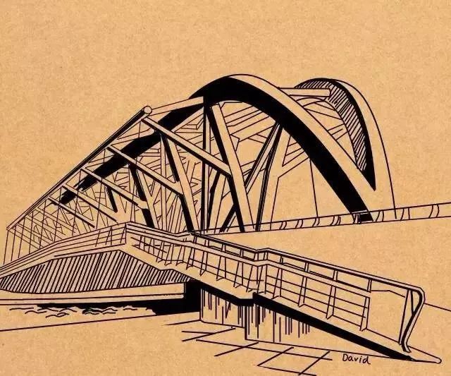 天津名桥简笔画图片