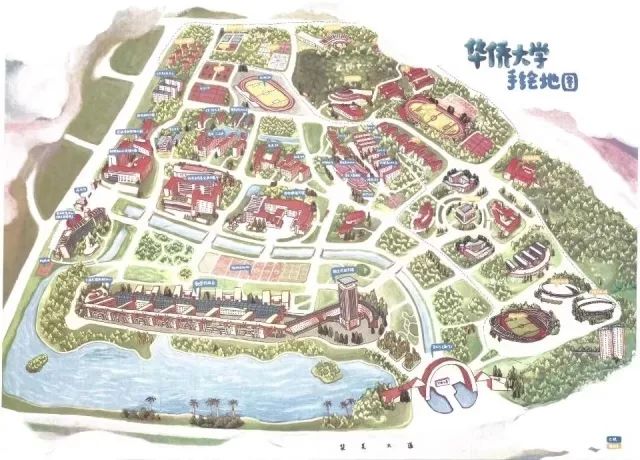 华侨大学平面图图片