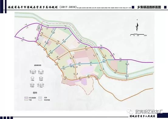 道路断面图规划新建客运站1座,结合乡集镇今后旅游发展的大型客运中心