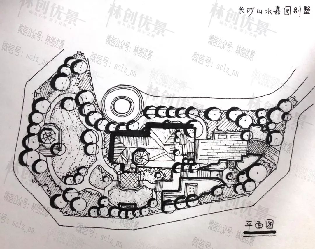 跟著林創畫節點節點抄繪精選day25建築周邊場地