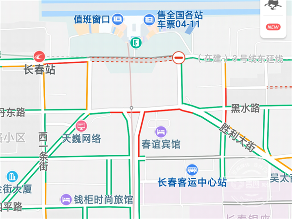 吉网调查:长春站南广场附近交通压力大 建议私家车主选择绕行