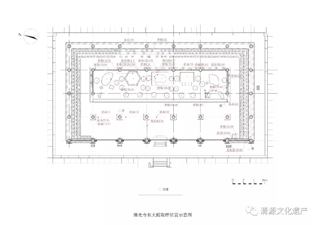 佛光寺大殿平面图高清图片