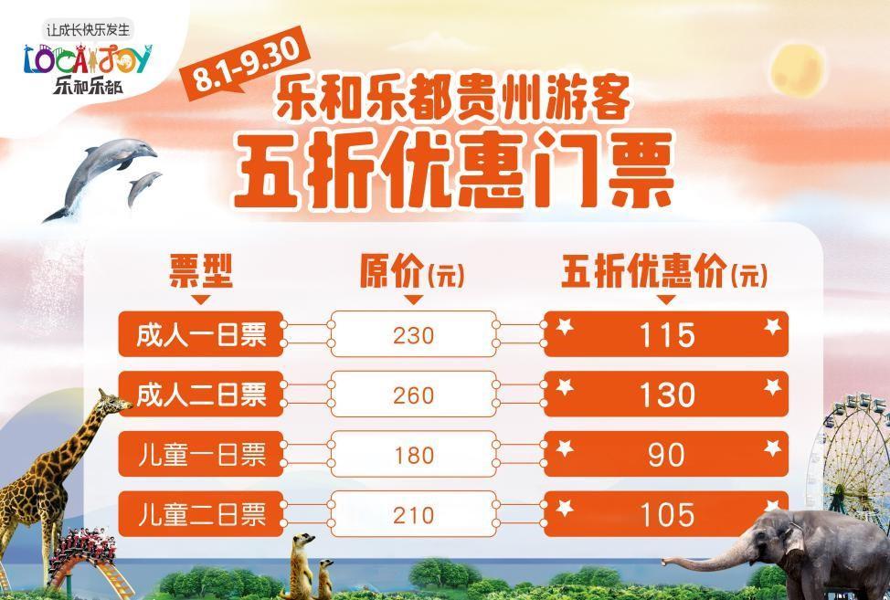 坐高铁2小时直达乐和乐都,81—930还有专属贵州人的五折门票优惠!