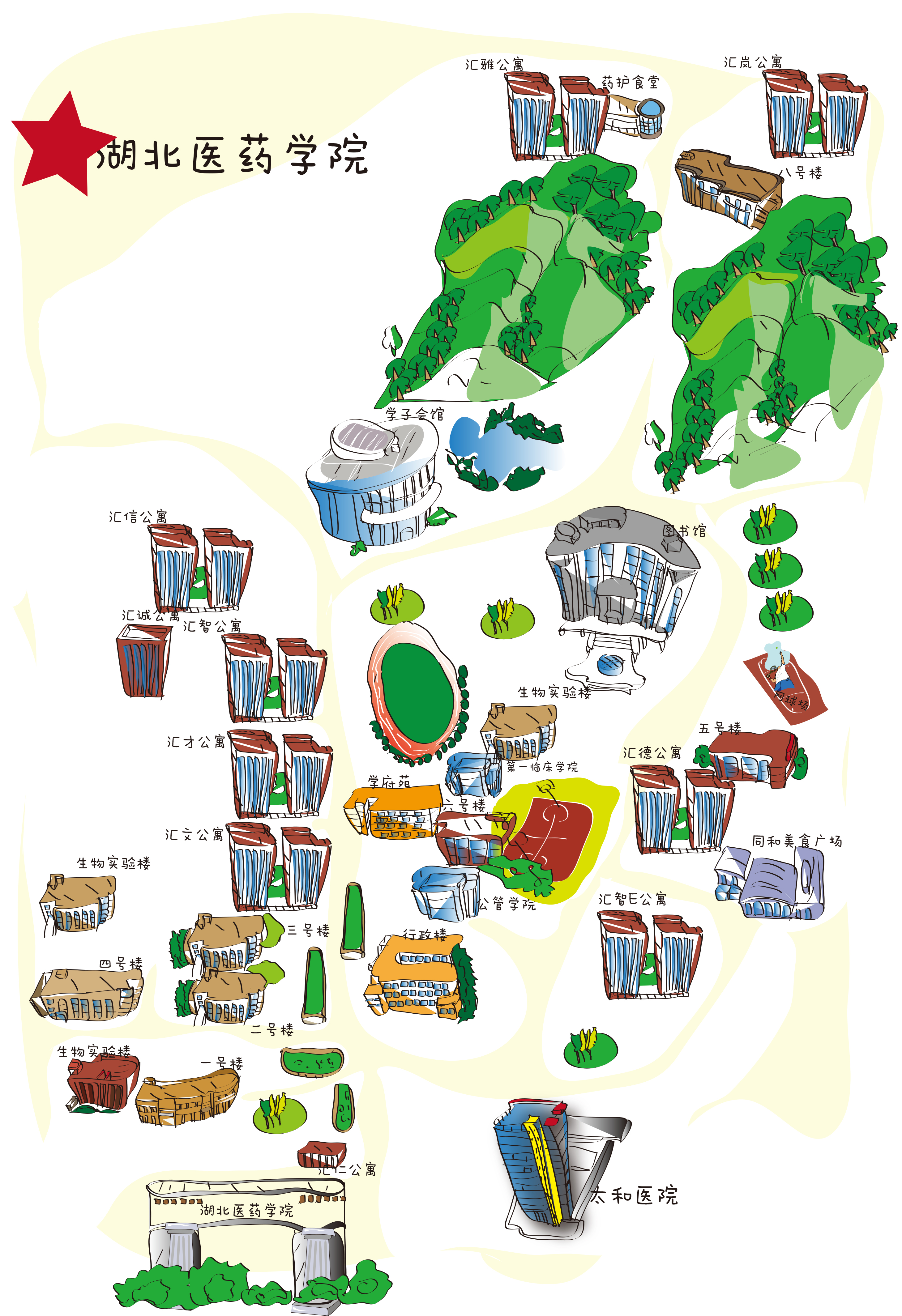 湖北医药学院地图图片
