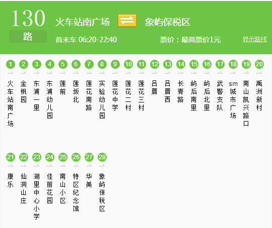 128路公交车的线路图图片