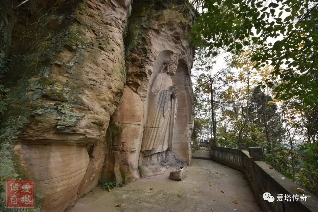 面容安详【茗山寺文殊菩萨【自然风化得美【茗山寺造像】安岳孔