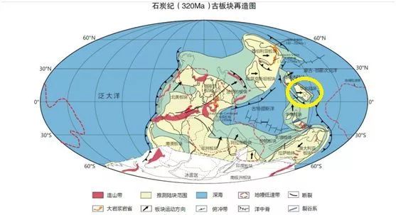 石炭纪的地球海西运动还在进行,大陆合并速率加快,我们开单华北地块