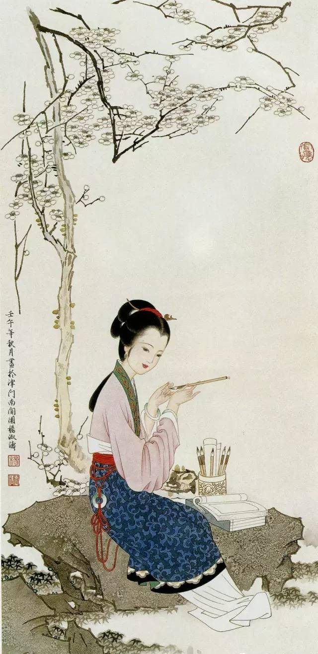 这些工笔仕女画