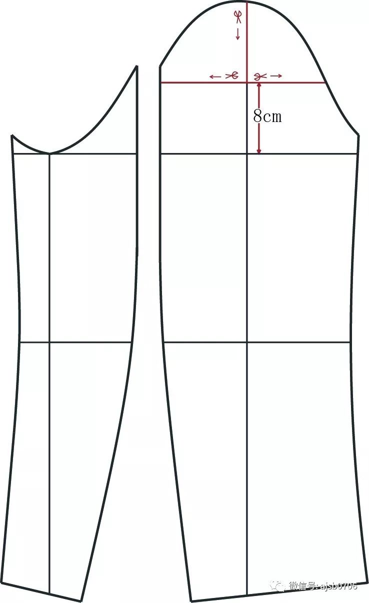 女装两片袖制版步骤图片