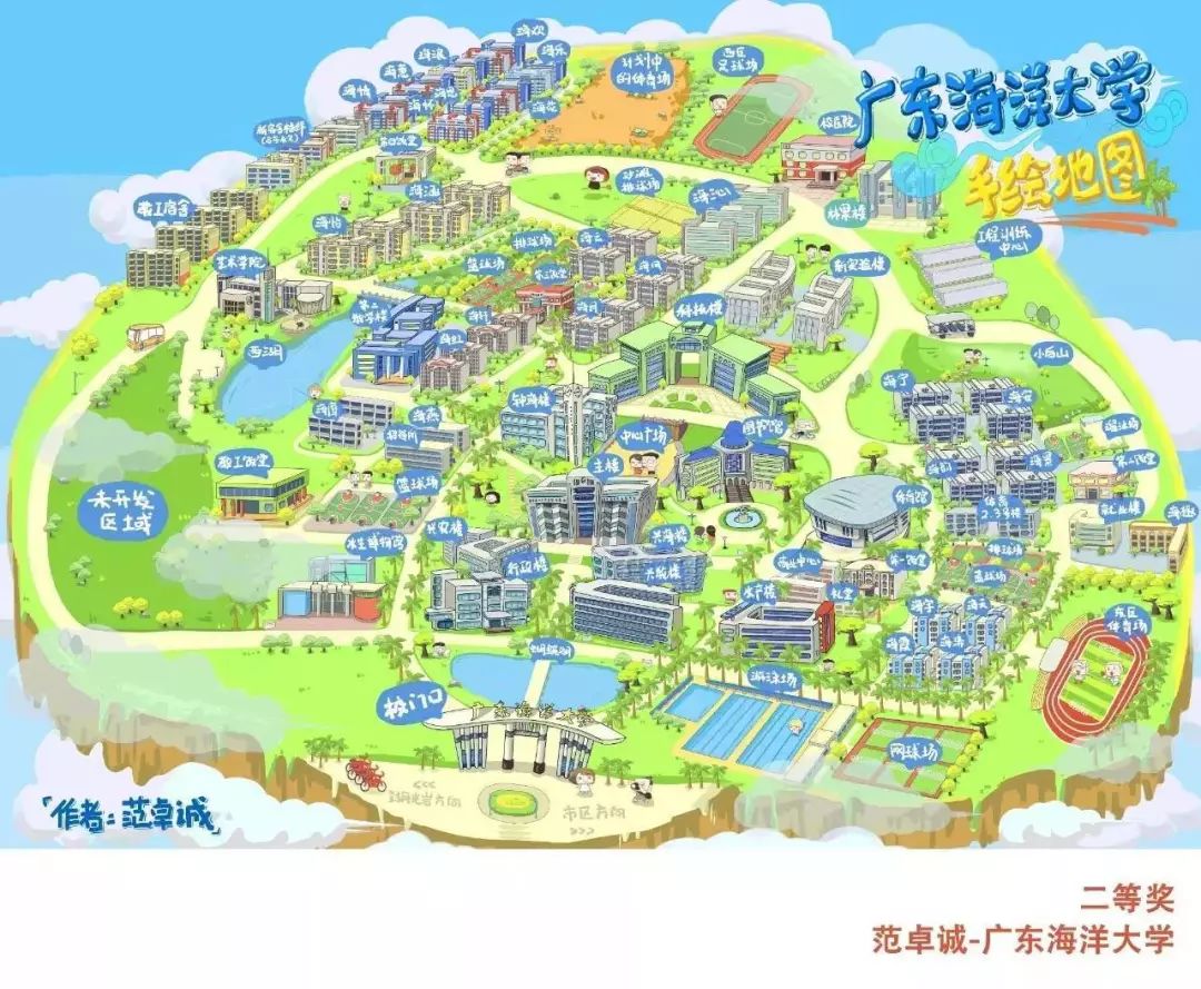 湛江科技学院校园地图图片