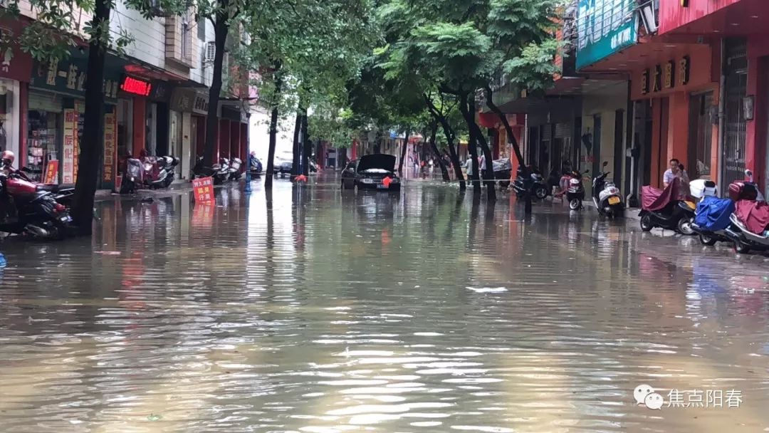 受強降雨的影響,陽春市各鄉鎮,市區等多個地方出現嚴重水浸,人民的