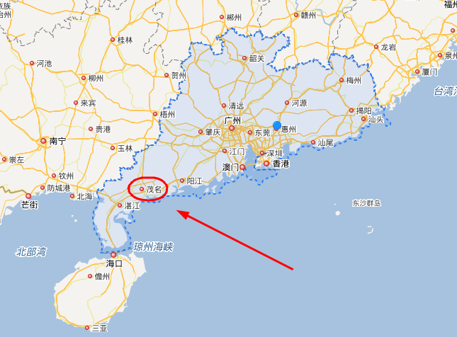 广东茂名位置图片