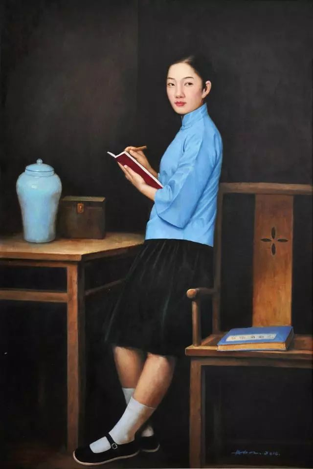 李明星油画作品中的少女 刻画的仅仅是美吗?