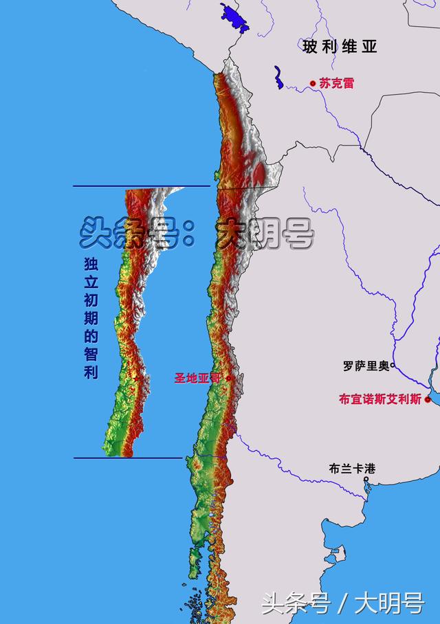 而且由於智利西臨大洋,東面又被巍峨的安第斯山脈所阻,所以在東進西出