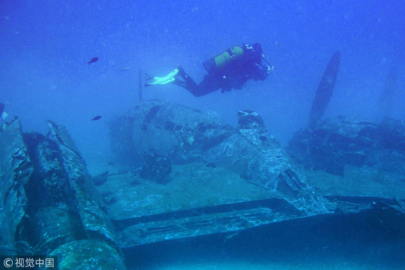 法國:潛水員在38米深海發現二戰美國戰鬥機殘骸