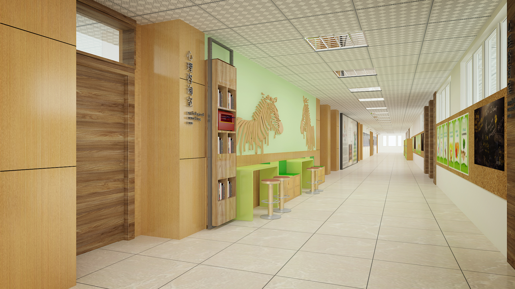 丰台二中艺术楼走廊空间设计 ——基于校园文化的非正式学习空间建设
