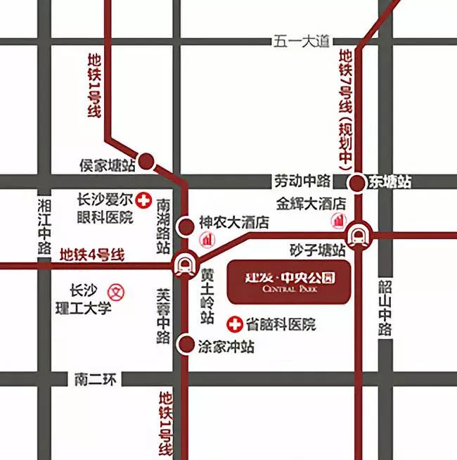 途经站点:罐子岭—月亮岛西—湘江新城—汉王陵公园—福元路