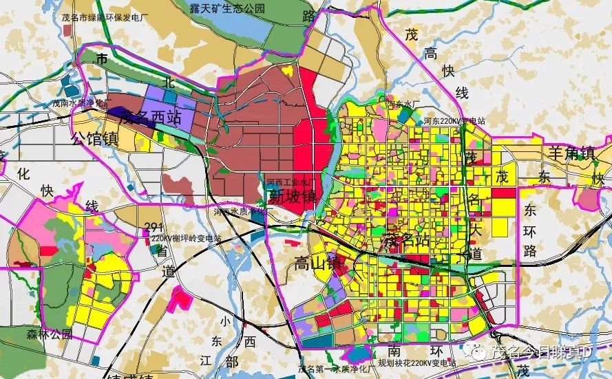 重磅按省茂名的新规划中垌要建成10至50万人口的小城市