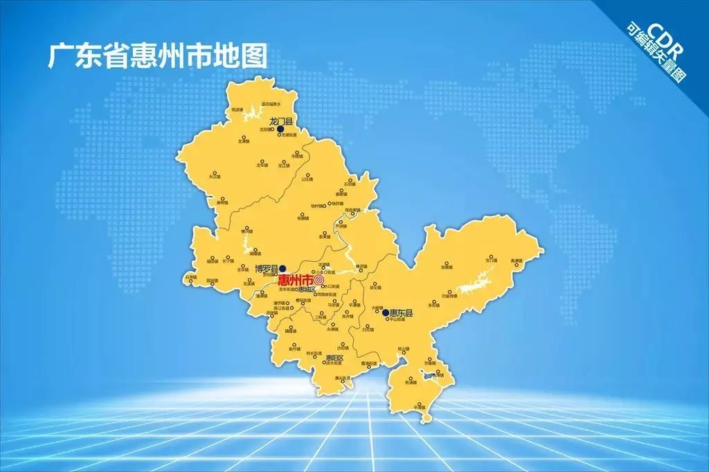 惠州地区全景地图图片