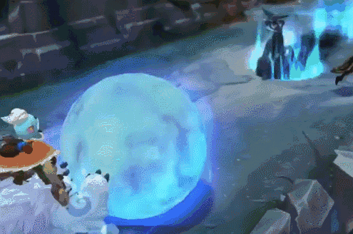 努努推雪球动图图片