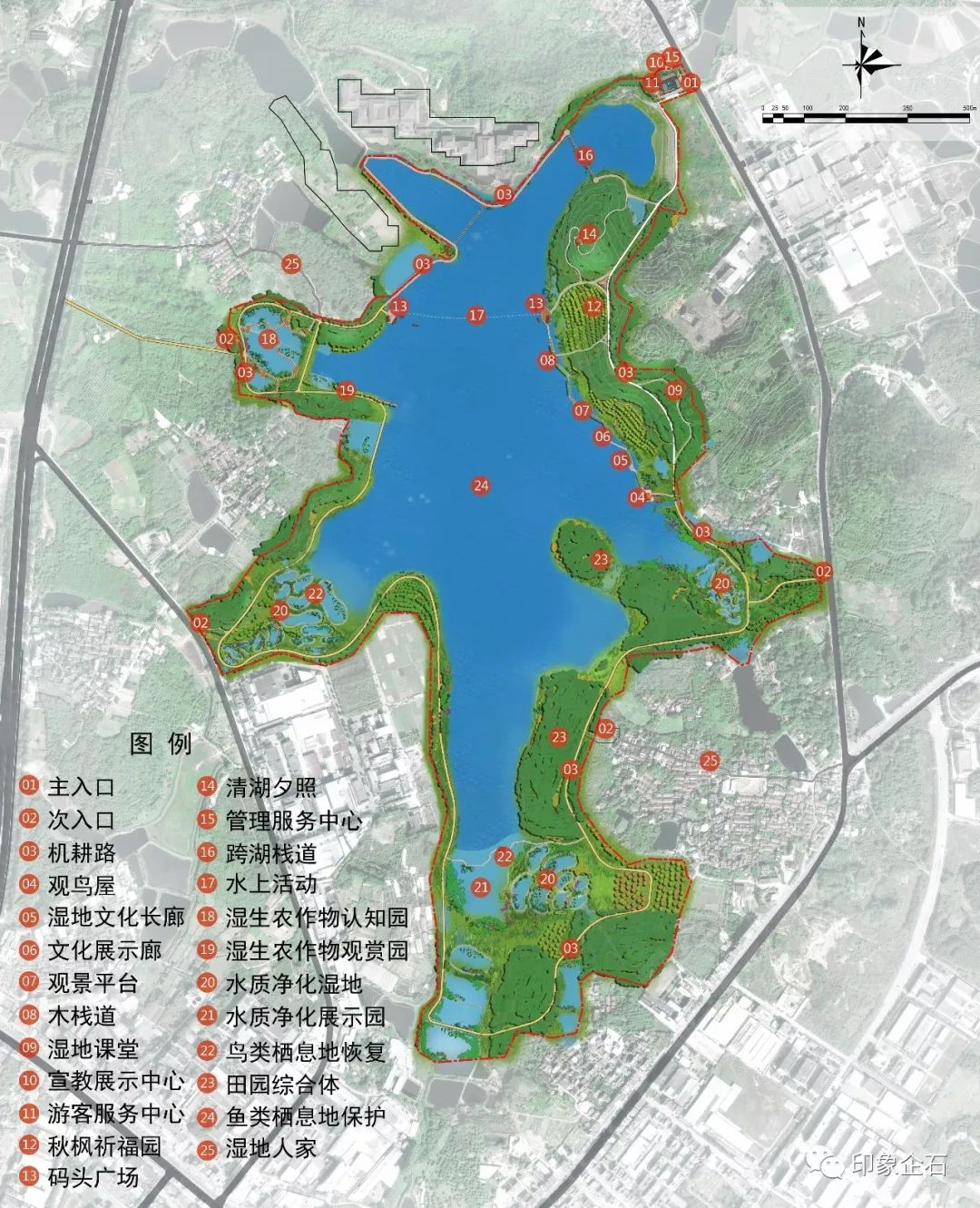 东清湖湿地公园总体规划图