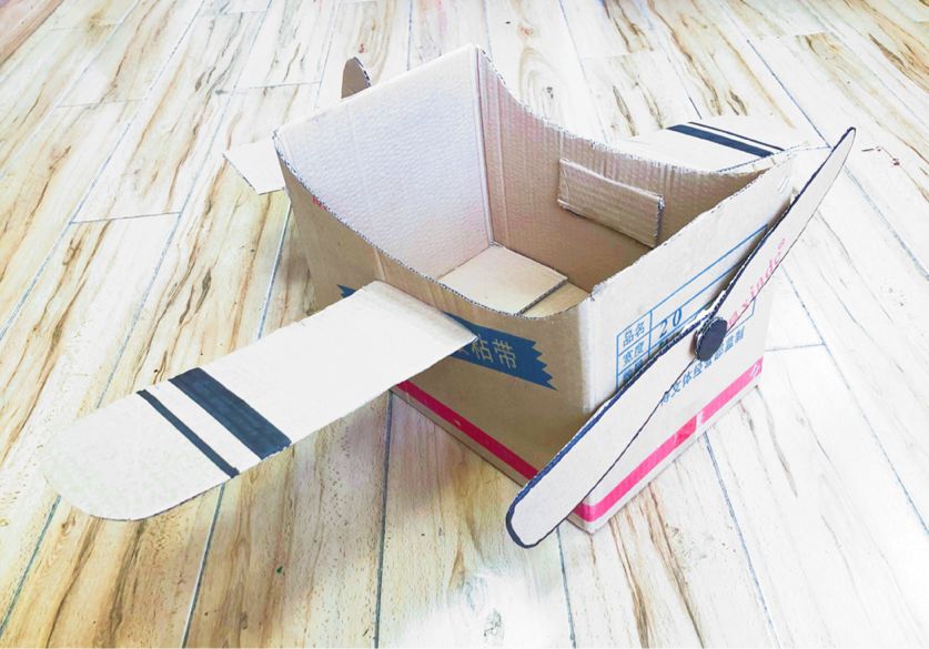 用废旧纸盒做简单飞机图片