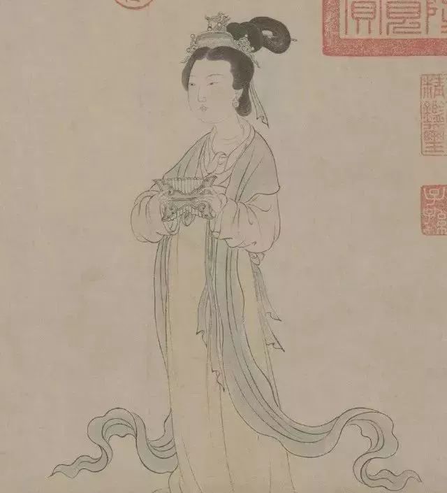 發展成熟基本等同於美人畫仕女畫的形象逐漸步入模式化鵝蛋臉,柳葉眉