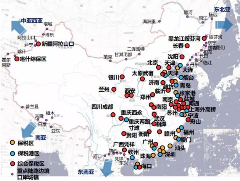 中国口岸分布图图片