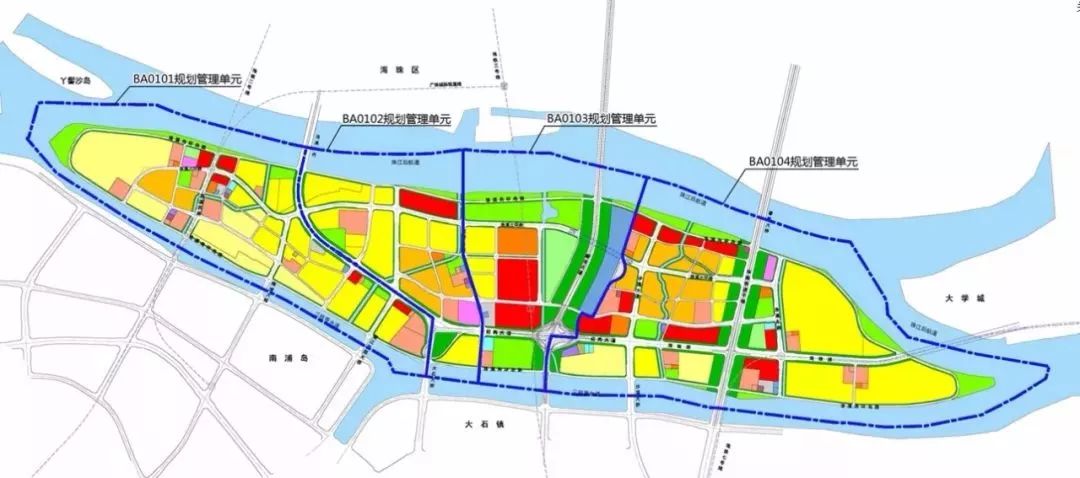 今年5月份,廣州市國規委發佈了《番禺區洛溪島(番禺區ba0101,ba0102