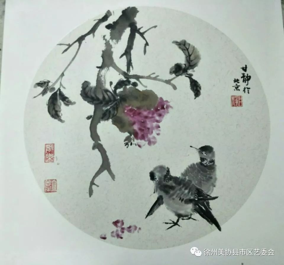 甘静作品欣赏第十届全国当代花鸟画家优秀作品展入选"张浦杯"第三届