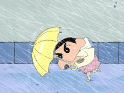 雨中打伞表情包图片