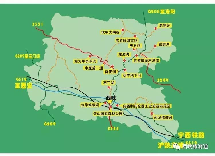 西峡县城区交通地图图片