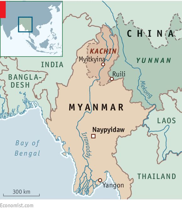 缅甸克钦邦2000吨罚没木材被盗,称已掌握中国走私团伙证据照片