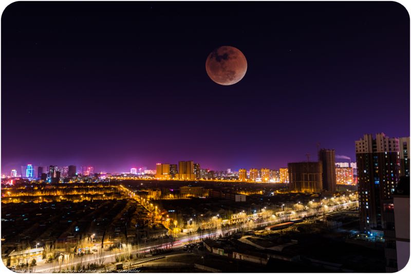 东乌旗夜景图片