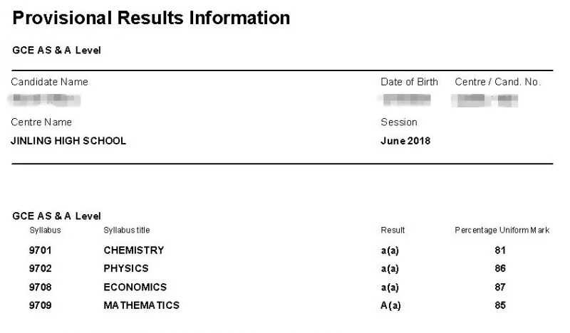 来自化学姐的小骄傲三立学科部alevel出分总结附高分成绩单